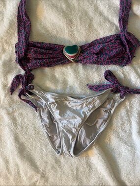 Despi for Victoria’s Secret Leopard Print Tie Bikini Top with Bottoms